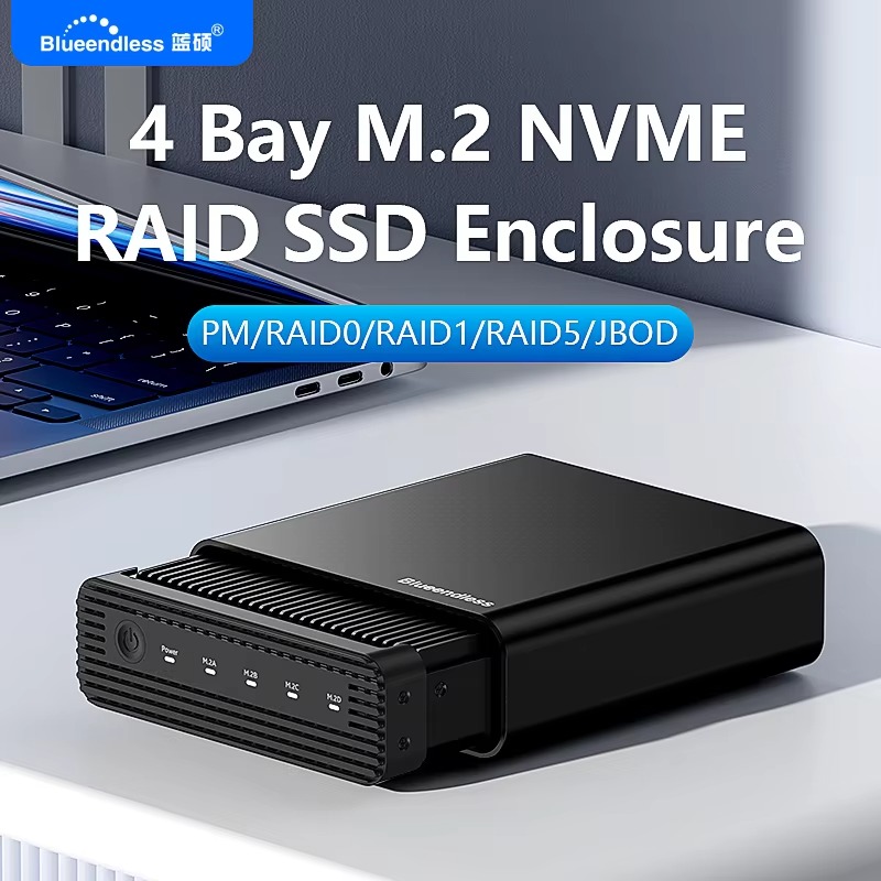 Aluminum M2 4-Bay USB4 Externa - M.2 Ssd review and price